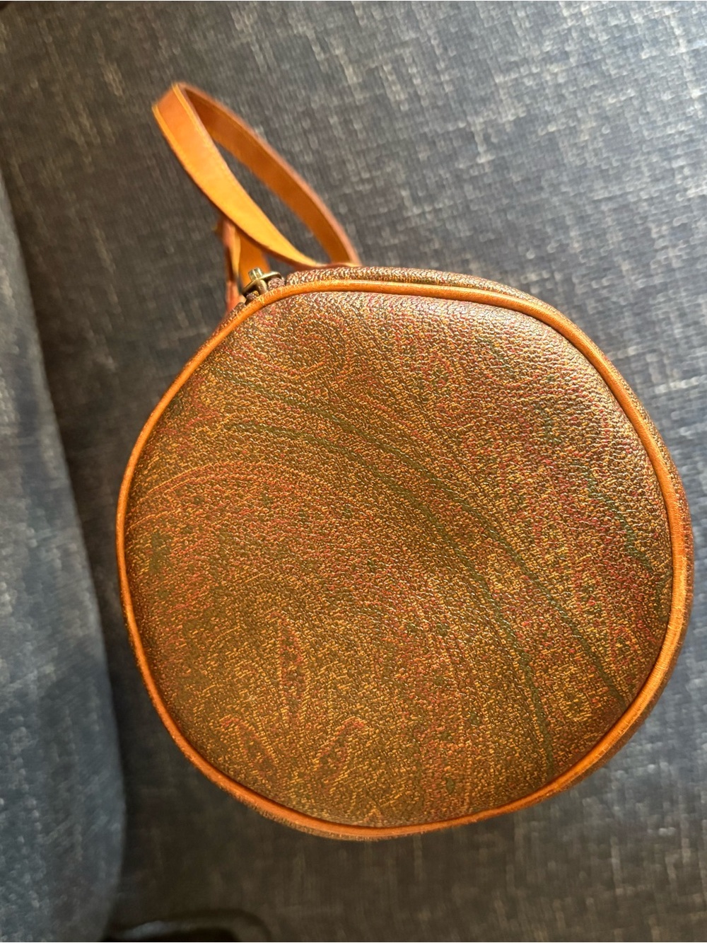 ETRO Milano Paisley Papillon Barrel Bag | Vintage Made in Italy - Picture 4 of 14